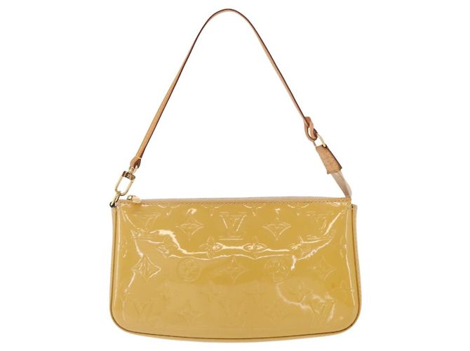 LOUIS VUITTON Pochette Accessori Vernis Borsa Accessorio Citrin LV Auth 161520 D'oro - vista 13