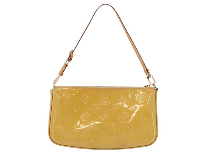LOUIS VUITTON Pochette Accessori Vernis Borsa Accessorio Citrin LV Auth 161520 D'oro - vista 2