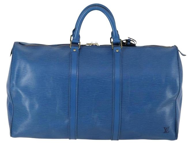 LOUIS VUITTON Epi Keepall 50 Borsa Boston Blu M42965 LV Auth th6515 - vista 2