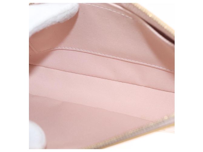 LOUIS VUITTON Pochette Accessoires Vernis Pouch Beige M90072 LV Auth hk3245 - vista 10