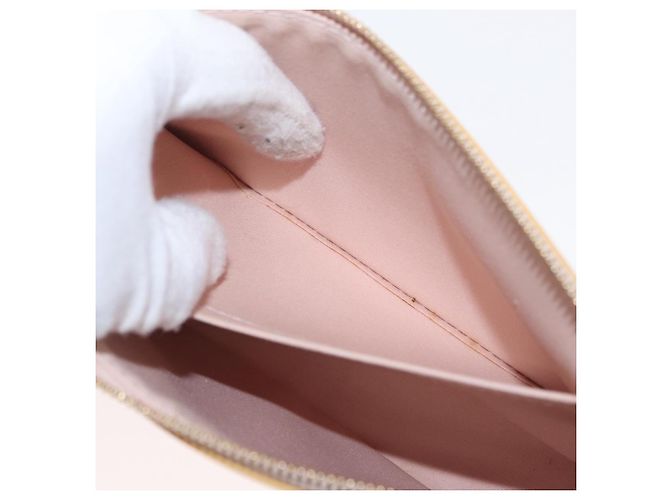 LOUIS VUITTON Pochette Accessoires Vernis Pouch Beige M90072 LV Auth hk3245 - vista 11