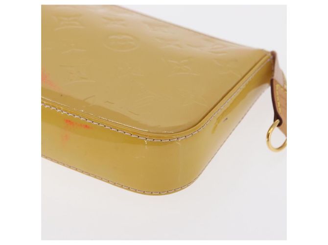 LOUIS VUITTON Pochette Accessoires Vernis Pouch Beige M90072 LV Auth hk3245 - vista 14