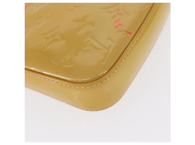 LOUIS VUITTON Pochette Accessoires Vernis Pouch Beige M90072 LV Auth hk3245 - vista 7