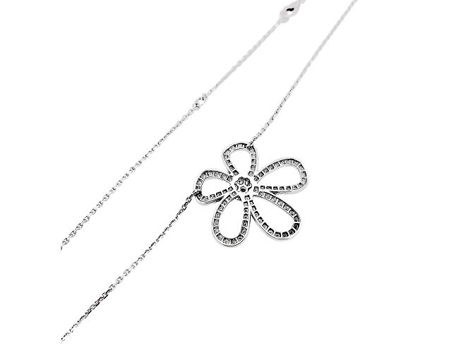 Collana Van Cleef & Arpels, "Flowerlace", oro bianco, diamanti. - vista 4