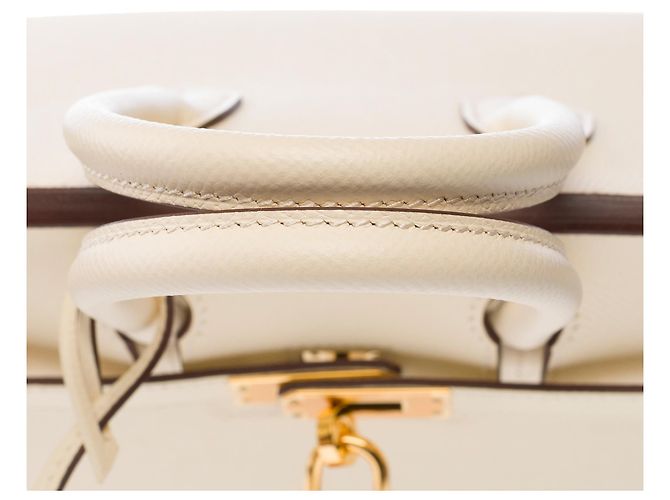 Hermès Borsa HERMES Birkin 25 in Pelle Beige - 102827 - vista 10