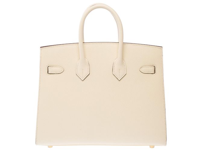 Hermès Borsa HERMES Birkin 25 in Pelle Beige - 102827 - vista 4