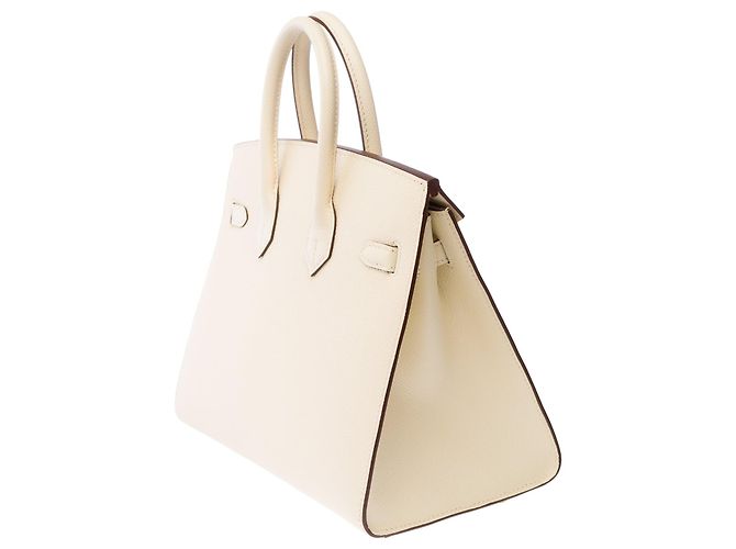 Hermès Borsa HERMES Birkin 25 in Pelle Beige - 102827 - vista 6