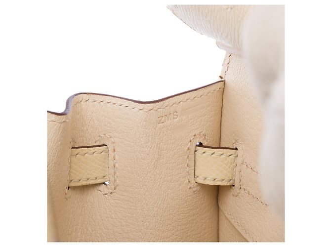 Hermès Borsa HERMES Birkin 25 in Pelle Beige - 102827 - vista 8