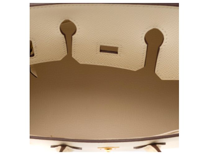 Hermès Borsa HERMES Birkin 25 in Pelle Beige - 102827 - vista 9