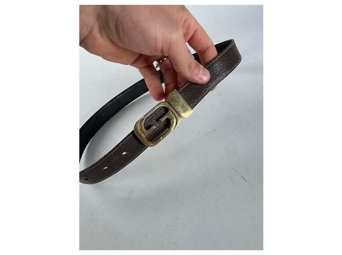 Vintage Gucci Ledergürtel Braun - Ansicht 2