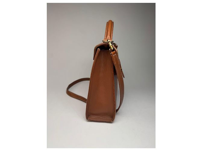 Vintage Courreges 2-Wege-Handtasche braun - Ansicht 10