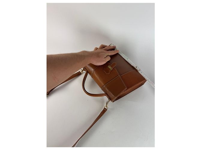 Vintage Courreges 2-Wege-Handtasche braun - Ansicht 11