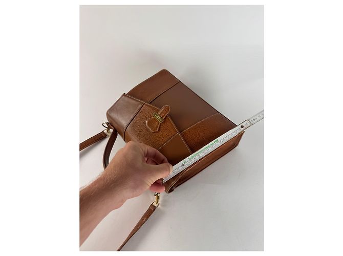 Vintage Courreges 2-Wege-Handtasche braun - Ansicht 12