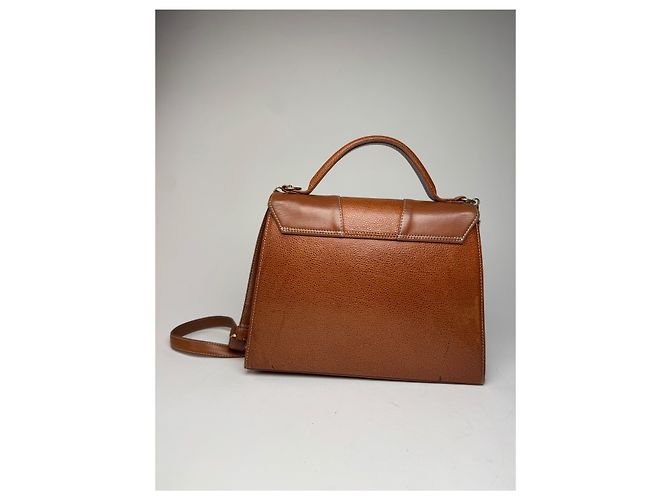 Vintage Courreges 2-Wege-Handtasche braun - Ansicht 2
