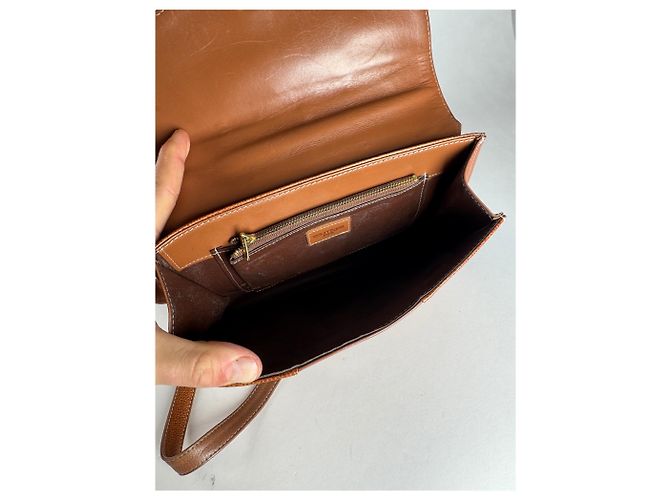 Vintage Courreges 2-Wege-Handtasche braun - Ansicht 3