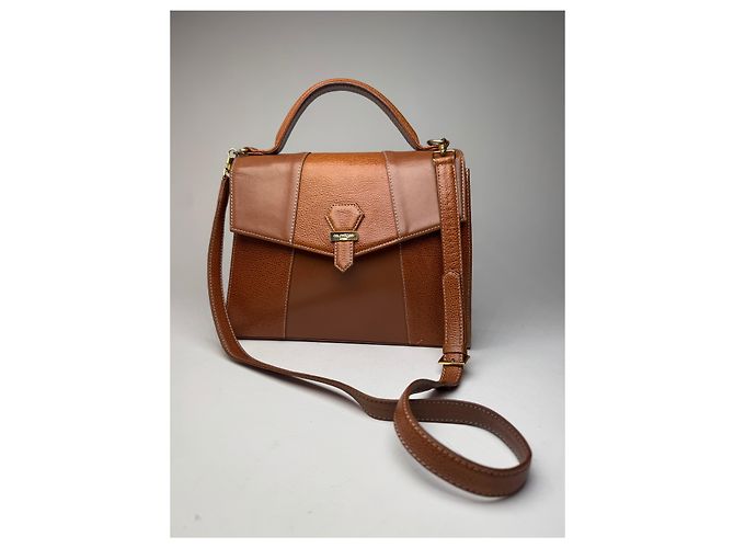 Vintage Courreges 2-Wege-Handtasche braun - Ansicht 5