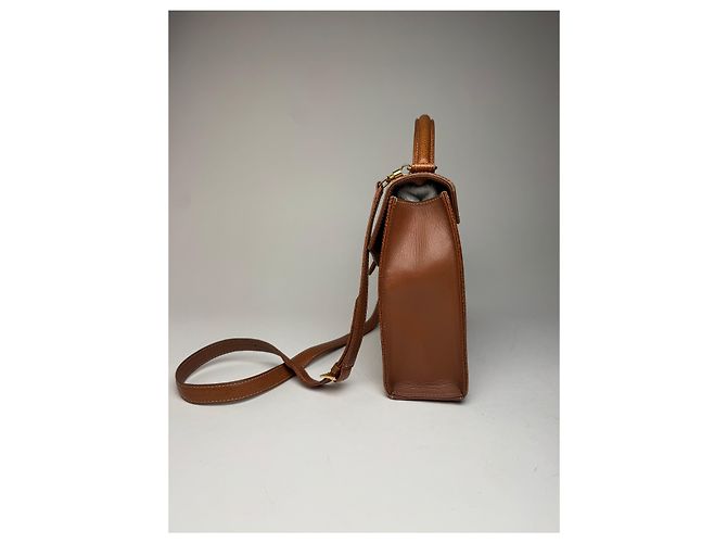 Vintage Courreges 2-Wege-Handtasche braun - Ansicht 6