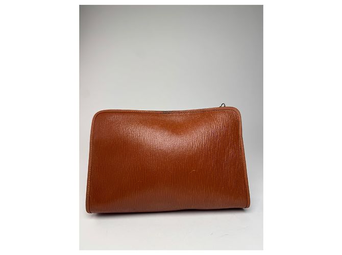 Clutch in pelle vintage Givenchy marrone Arancione - vista 2