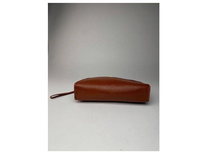 Clutch in pelle vintage Givenchy marrone Arancione - vista 8
