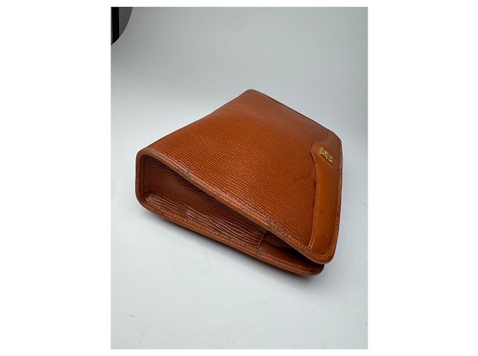 Clutch in pelle vintage Givenchy marrone Arancione - vista 9