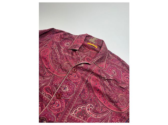 Twin set vintage Etro monogramma paisley viola L - vista 10