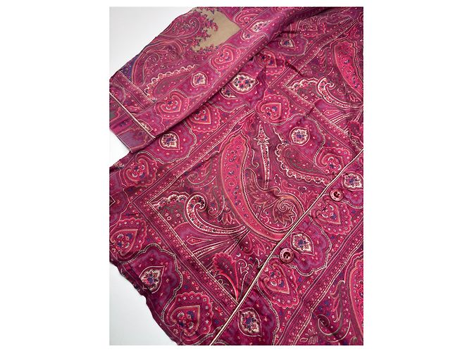 Twin set vintage Etro monogramma paisley viola L - vista 11