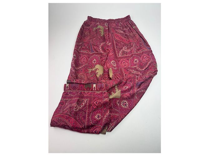 Twin set vintage Etro monogramma paisley viola L - vista 3