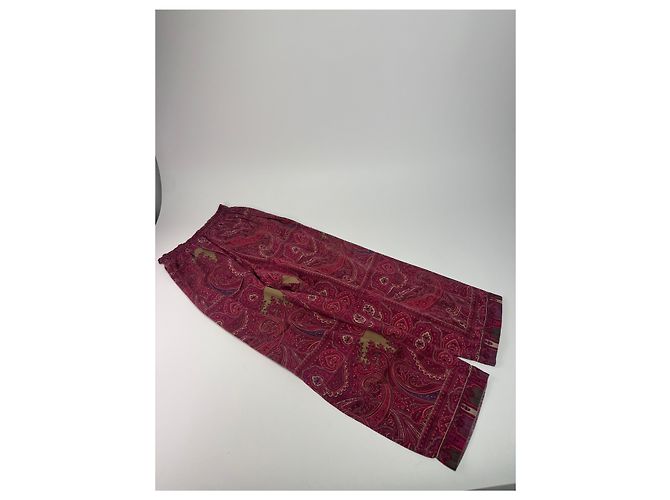 Twin set vintage Etro monogramma paisley viola L - vista 5