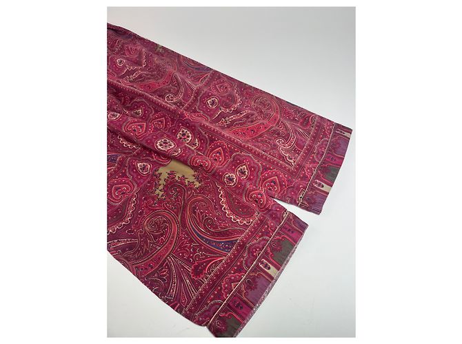 Twin set vintage Etro monogramma paisley viola L - vista 6