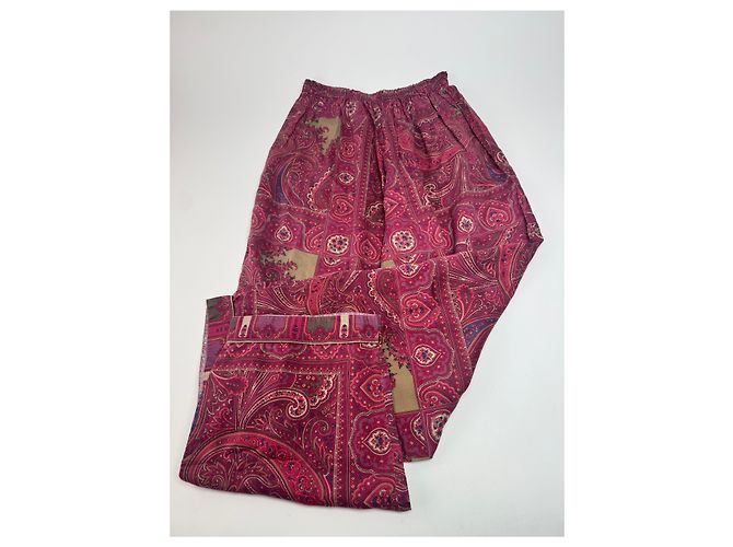 Twin set vintage Etro monogramma paisley viola L - vista 7