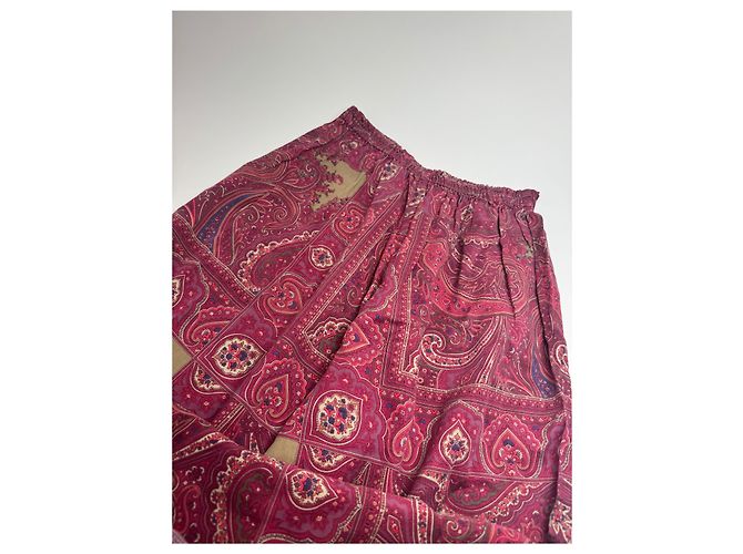 Twin set vintage Etro monogramma paisley viola L - vista 8