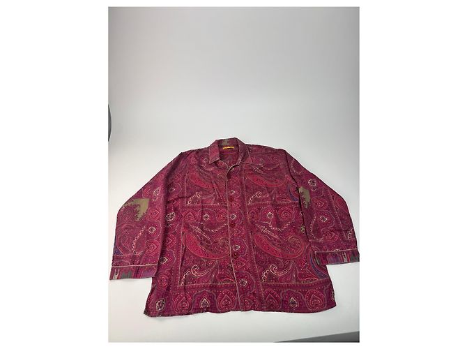 Twin set vintage Etro monogramma paisley viola L - vista 9