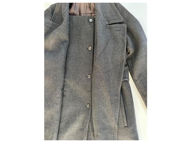 Abrigo de lana cruzado Gucci Gris - vista 4