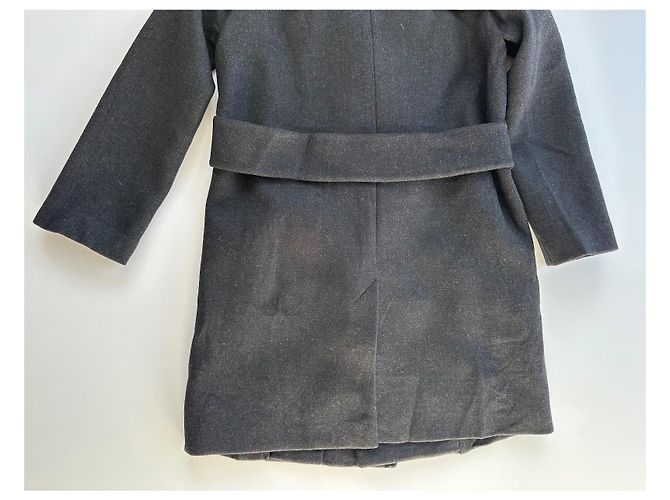 Abrigo de lana cruzado Gucci Gris - vista 7