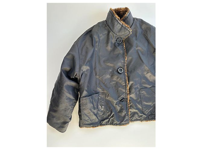 Abrigo Fendi FF Monograma Viscosa Marrón Castaño - vista 10