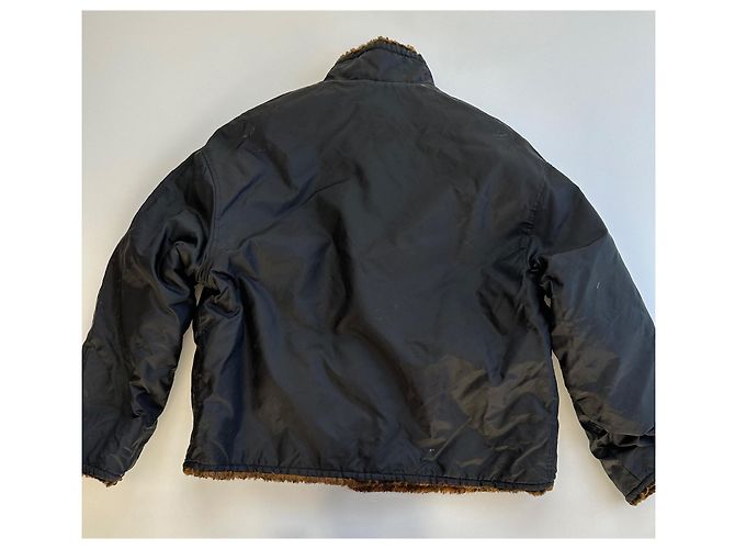 Abrigo Fendi FF Monograma Viscosa Marrón Castaño - vista 16