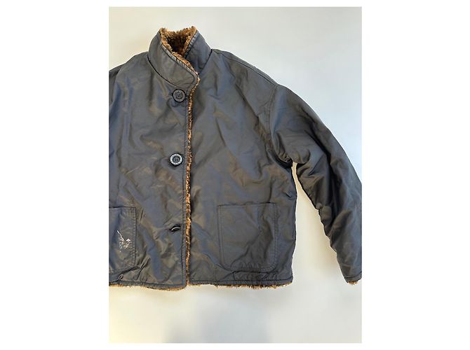 Abrigo Fendi FF Monograma Viscosa Marrón Castaño - vista 9
