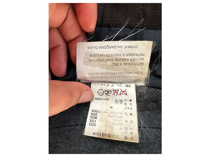 Casaco de lã cinza Comme Des Garcons Homme Plus - vista 12