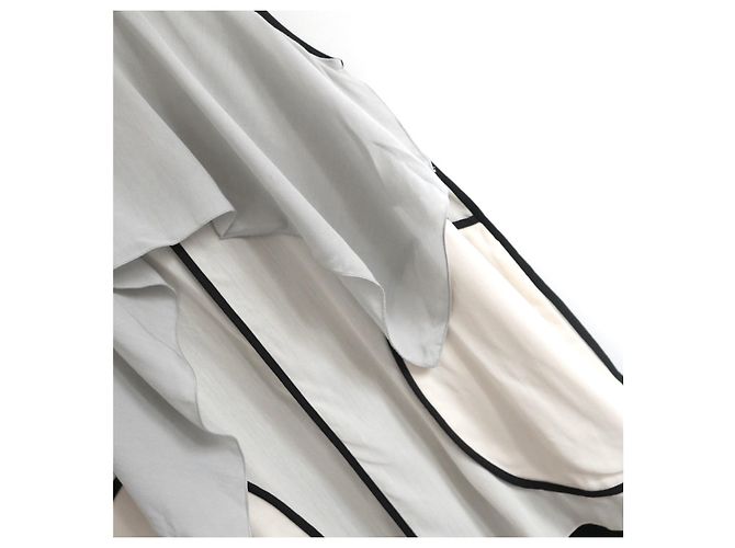 Marni Panel-Bluse mit Rüschen Schwarz Grau Creme - Ansicht 2