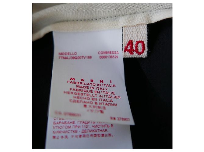 Marni Panel-Bluse mit Rüschen Schwarz Grau Creme - Ansicht 5