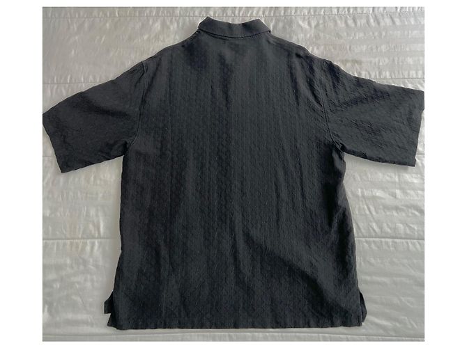 Camisa Louis Vuitton Mini Monogram em seda e algodão preta Preto Monograma - vista 2