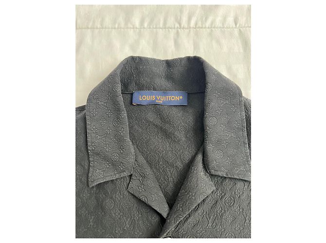 Camisa Louis Vuitton Mini Monogram em seda e algodão preta Preto Monograma - vista 4