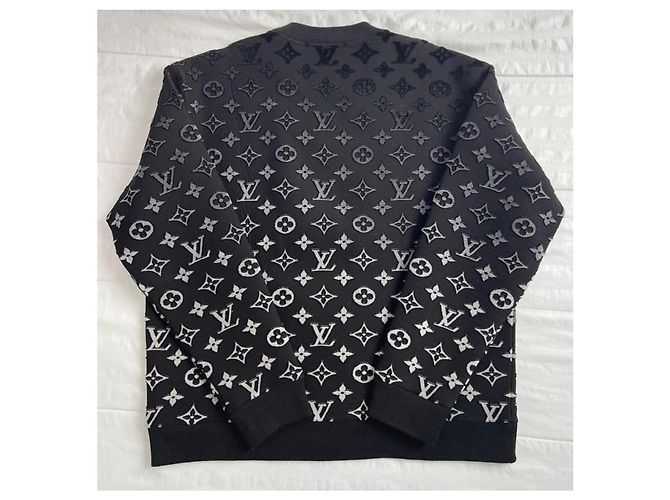 Louis Vuitton Gradient Monogram Fil Sweatshirt Mehrfarbig Schwarz Weiß Mehrfarben Grau Monogramm - Ansicht 2