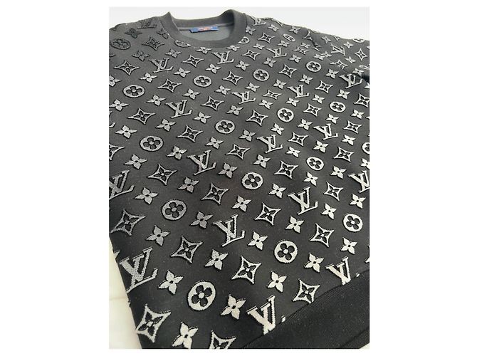 Louis Vuitton Gradient Monogram Fil Sweatshirt Mehrfarbig Schwarz Weiß Mehrfarben Grau Monogramm - Ansicht 3