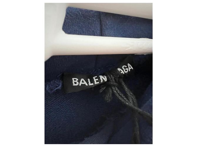 Balenciaga Hoodie Marineblau Baumwolle Größe M - Ansicht 5