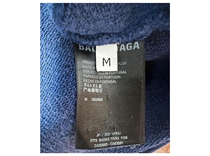 Balenciaga Hoodie Marineblau Baumwolle Größe M - Ansicht 6