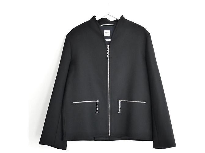 Hermès Hermes Black Wool Chaine D'Ancre Zip Jacket - view 2