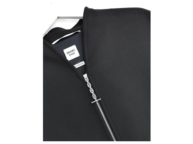 Hermès Hermes Black Wool Chaine D'Ancre Zip Jacket - view 3