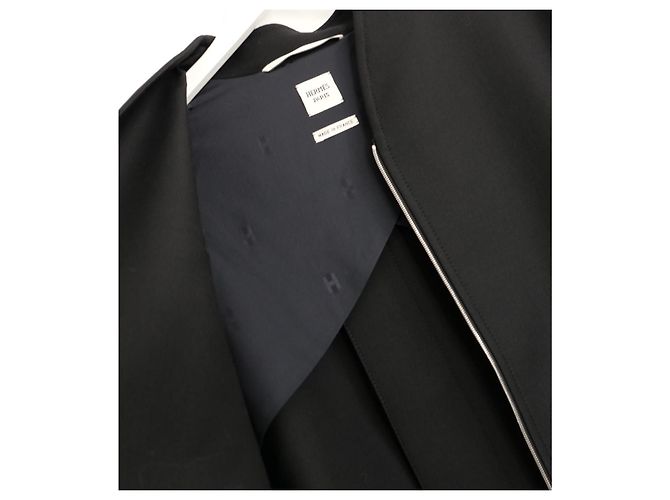 Hermès Hermes Black Wool Chaine D'Ancre Zip Jacket - view 6