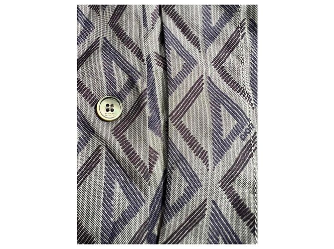 Camisa Dior CD Diamond de seda de manga corta Gris Púrpura Multicolor Morado oscuro - vista 4